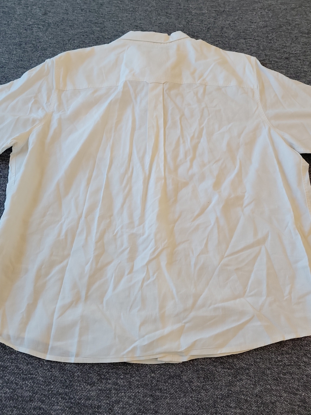 Fat Face Shirt Men's 2XL White Linen Blend Short Sleeve Pocket - Ships‎ from USA - Picture 7 of 7